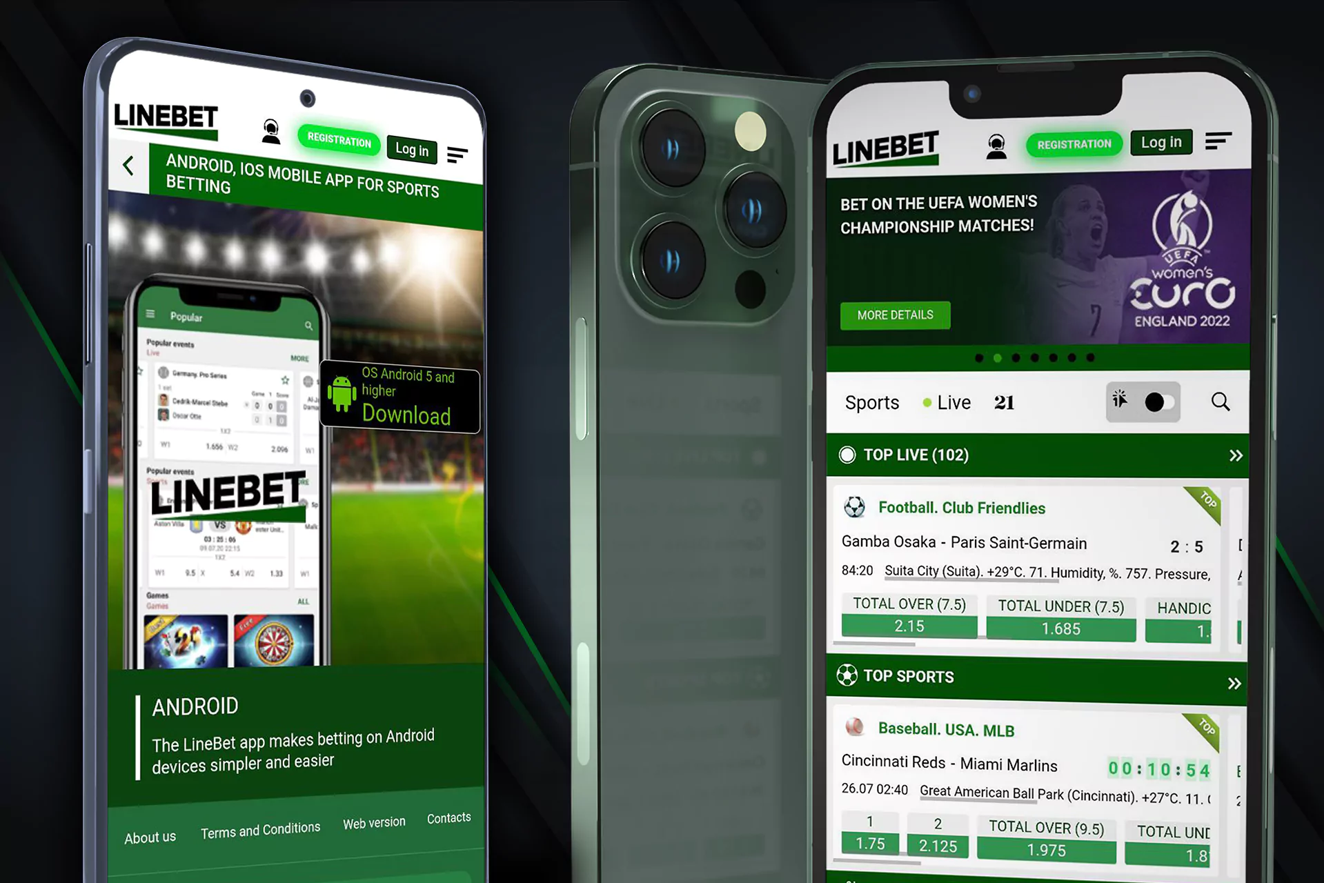 You can download Kinebet apps on your Android or iOS devices.