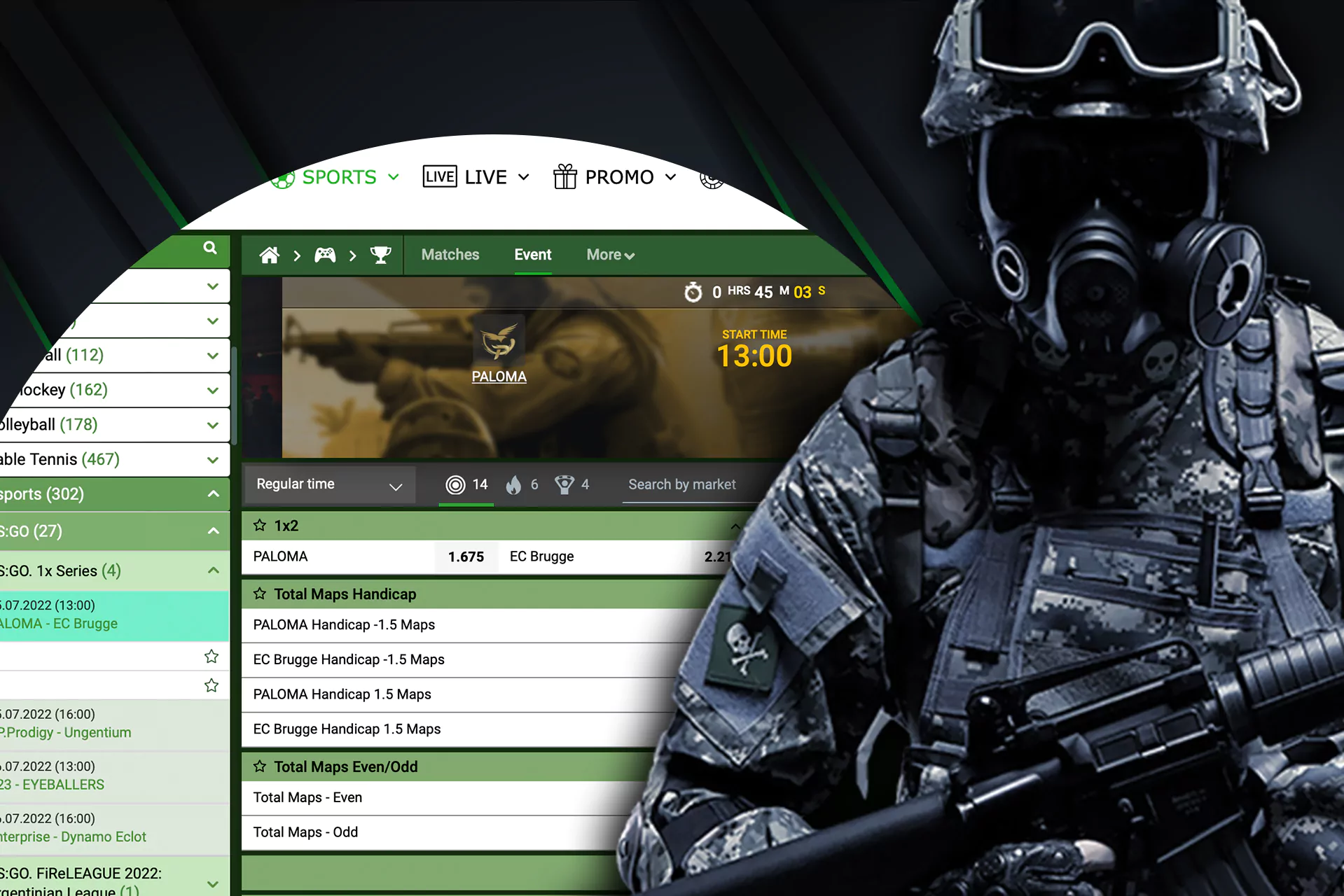 You can watch CS:GO streamings on the Linebet site and bet on it.