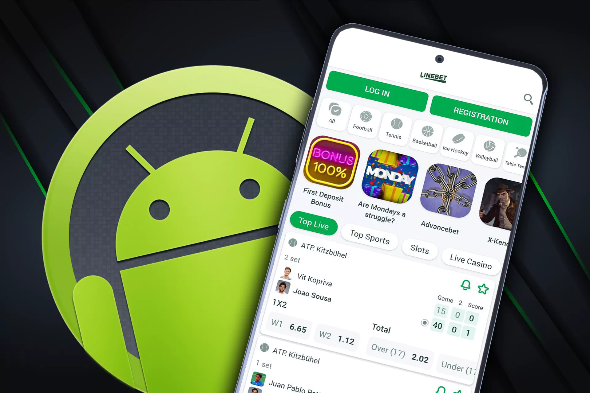 Download the Linebet apk for Android.