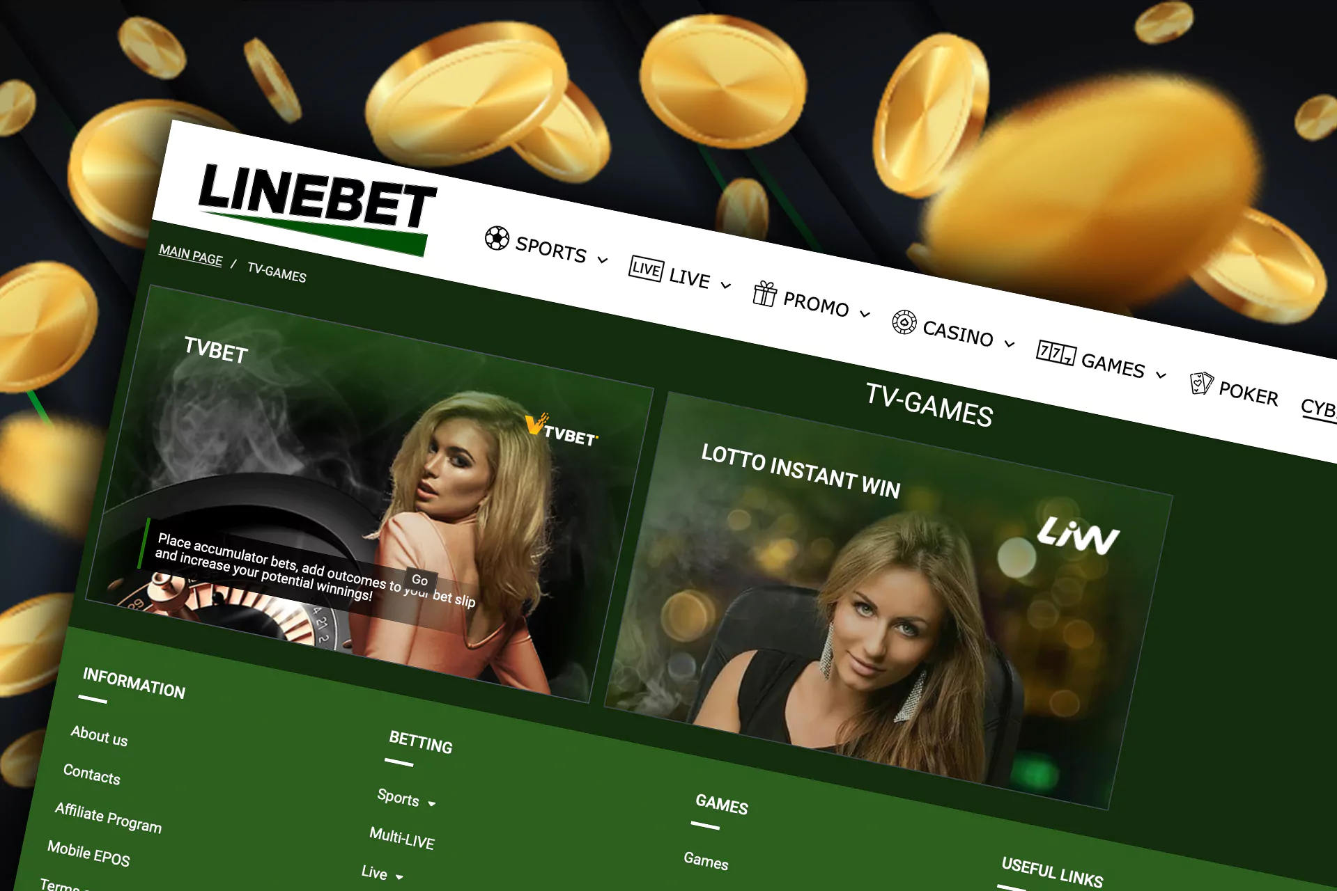 Visit this section to get additional fun and new experience in casino.