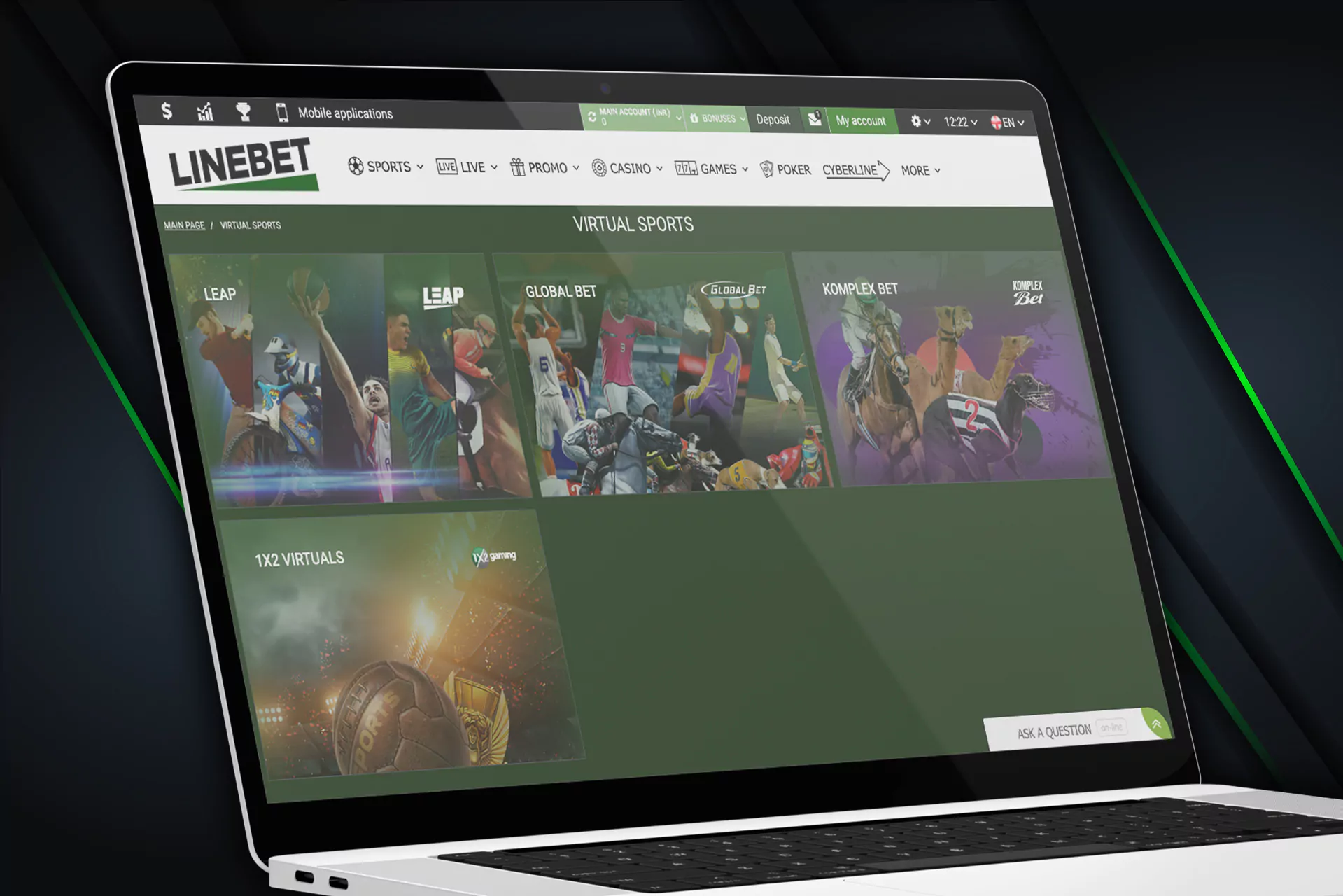 Except for cybersports you can bet on various virtual sports at Linebet.