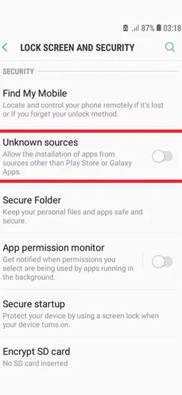 Allow installing apps from the unknown sources.