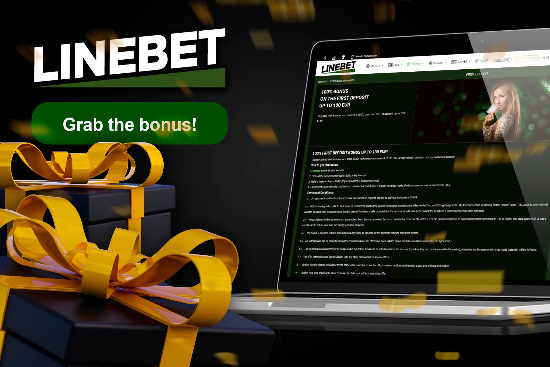 For new users, there is a standard welcome bonus on sports betting.