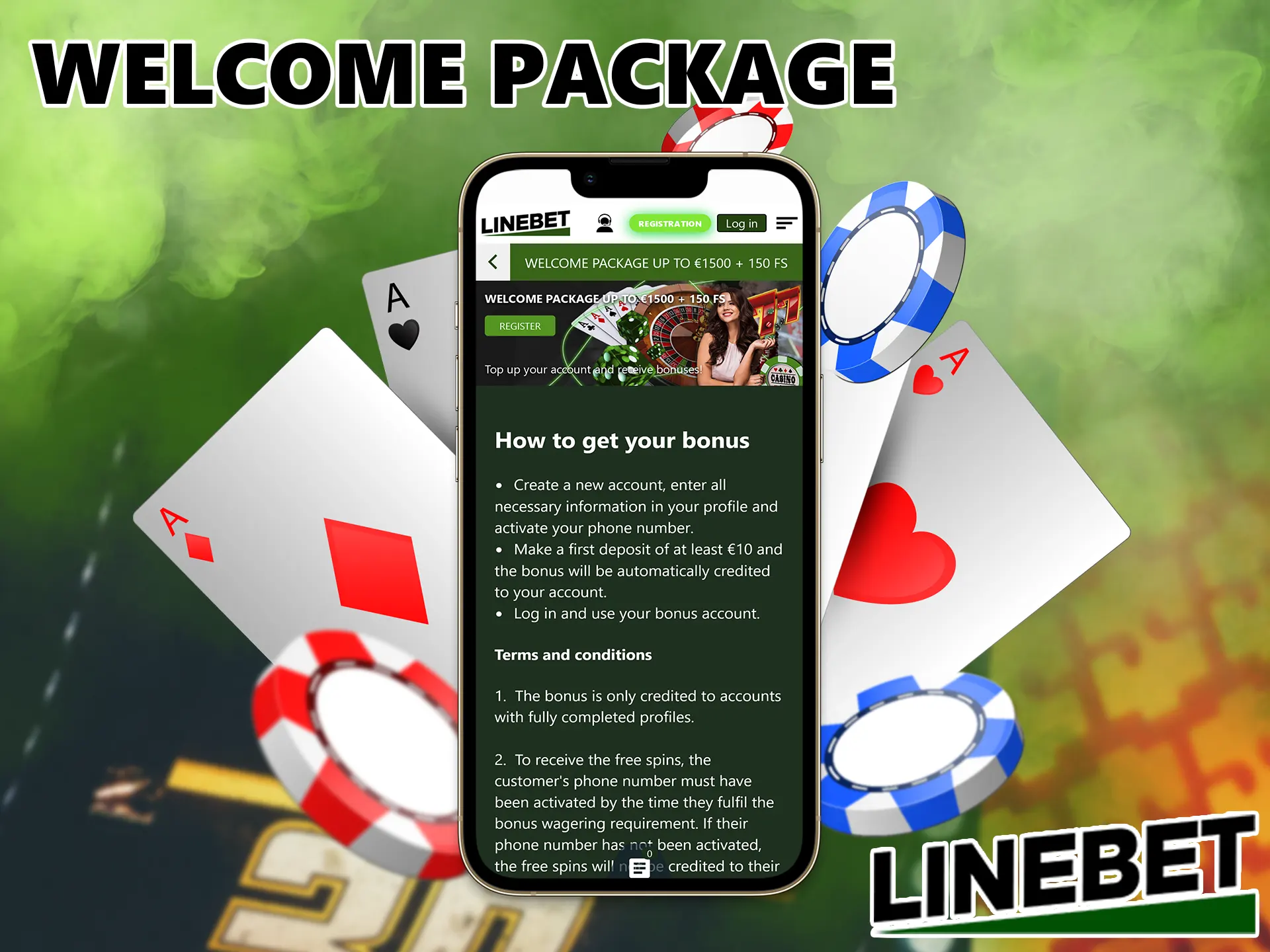 This is a very specific bonus, here the player gets a whole series of deposits Linebet casino, for 4 deposits a new user has a chance to get 200% of the deposited funds on the balance.