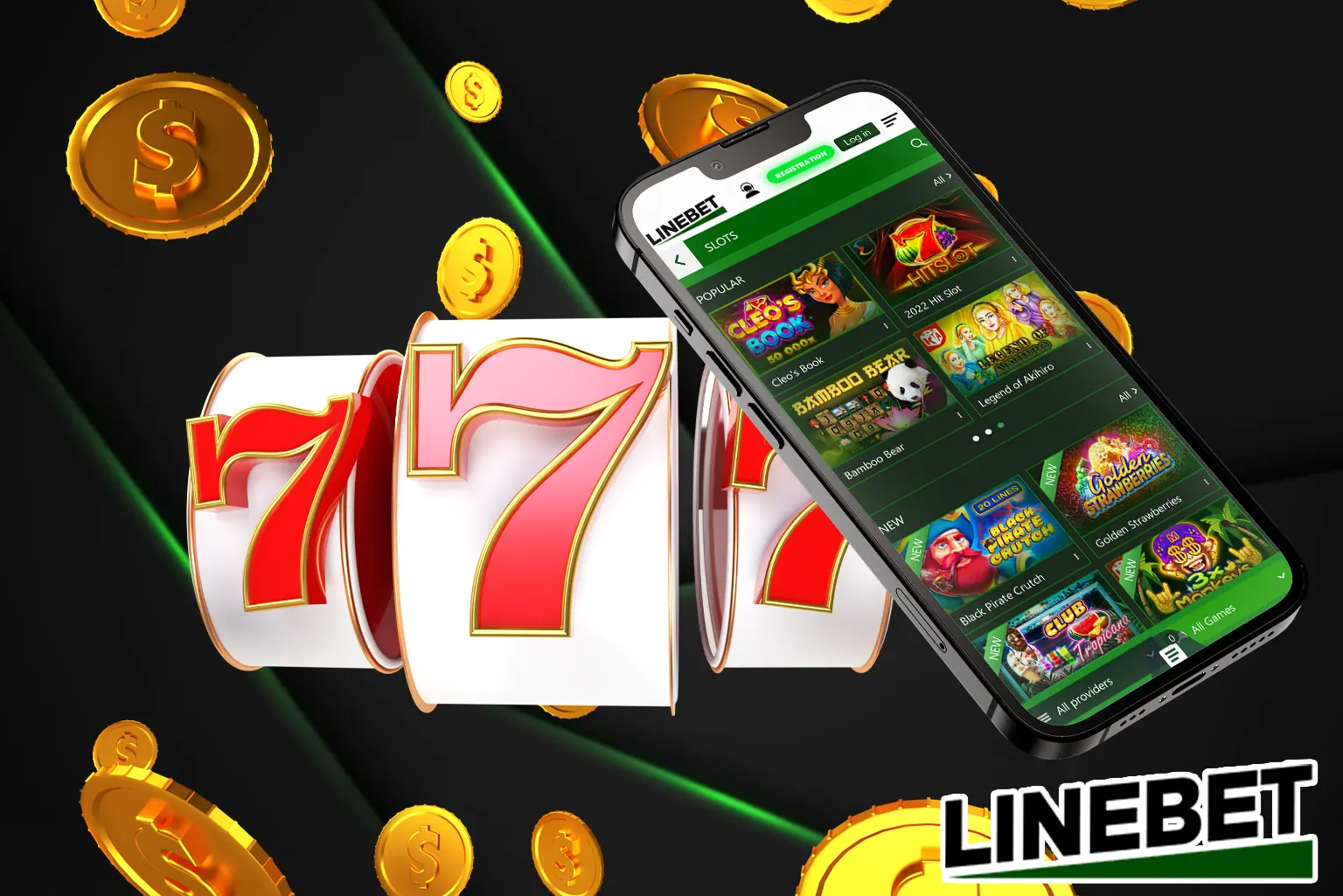Dive into the world of virtual casino machines right on your smartphone at Linebet.