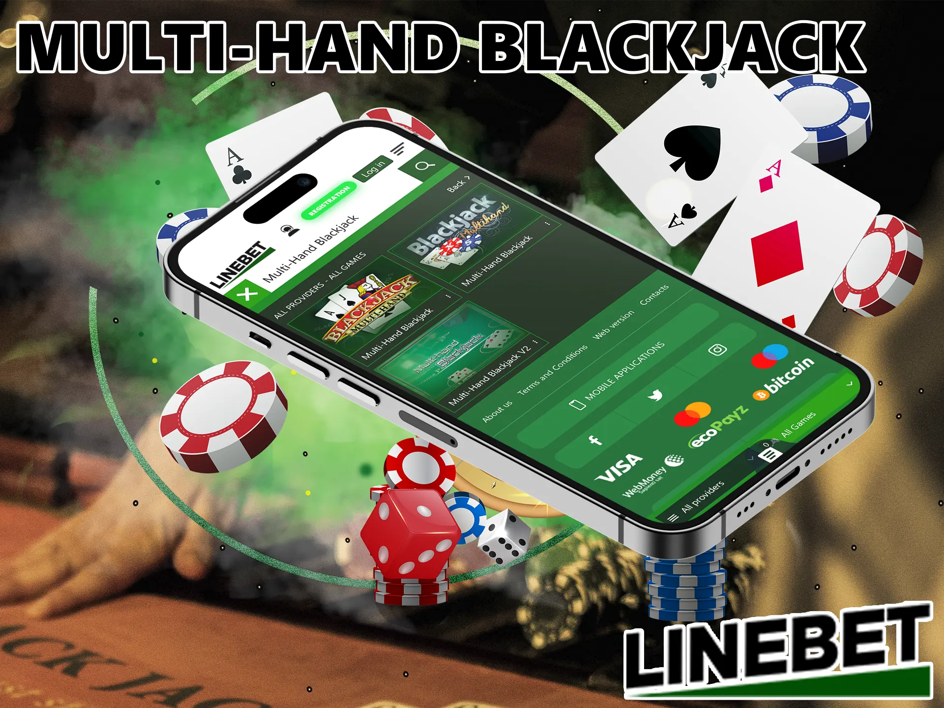 This section of Linebet will help players make a two-handed draw - they are treated separately and the betting amount does not have to be the same for all.