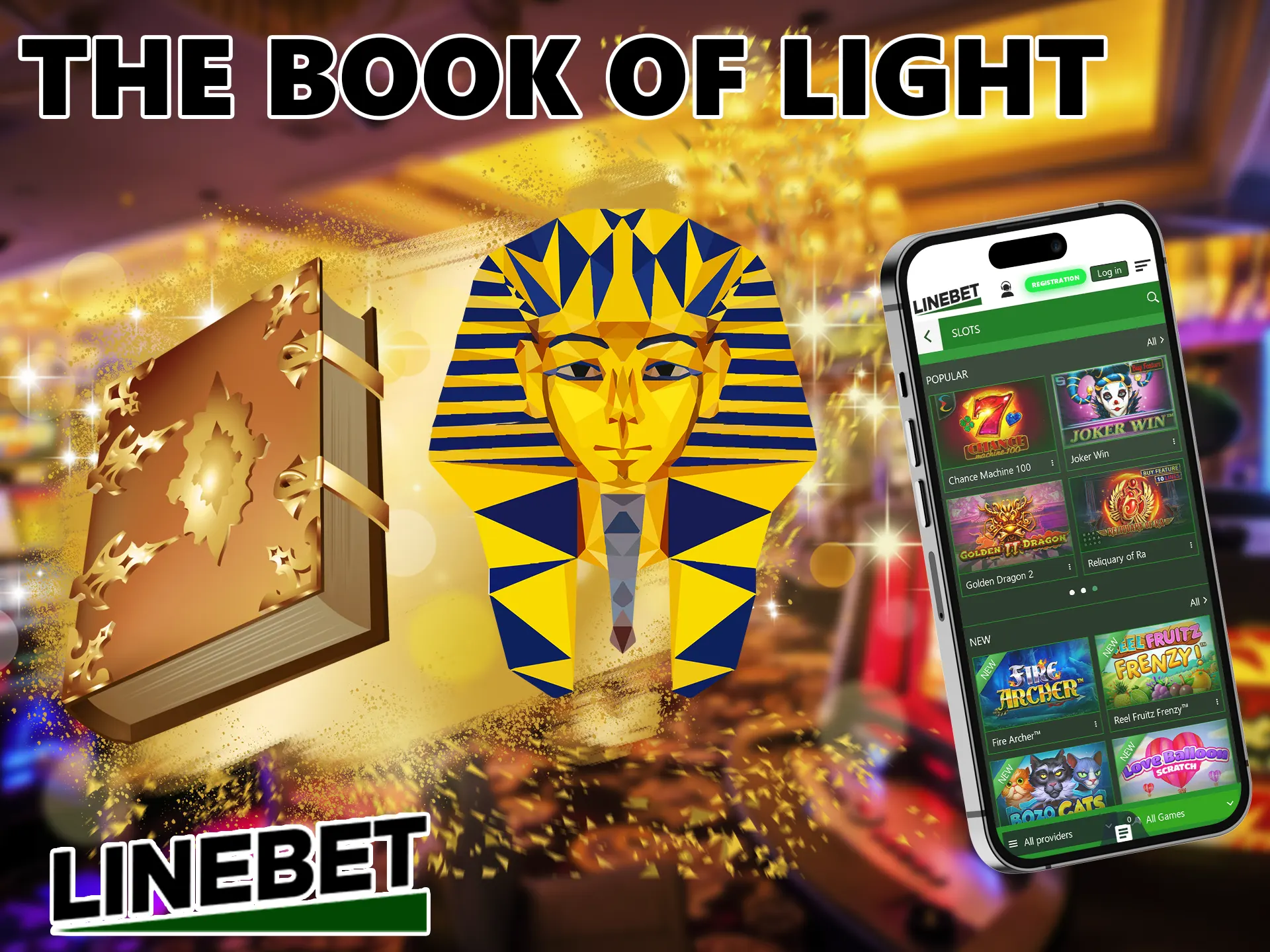 It's a fairly young game, immersed in the atmosphere of Ancient Egypt, available on Linebet with 5 reels and a 5x5 layout.