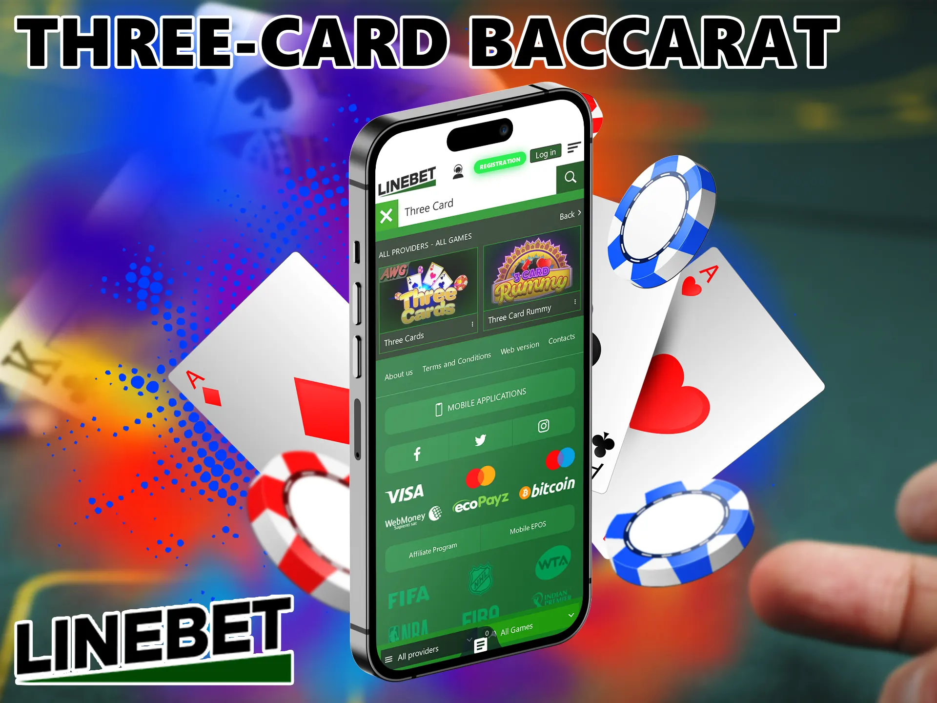 This is a new kind of famous game available at Linebet Casino, bettors are given two cards each and there is also an option to play a draw.