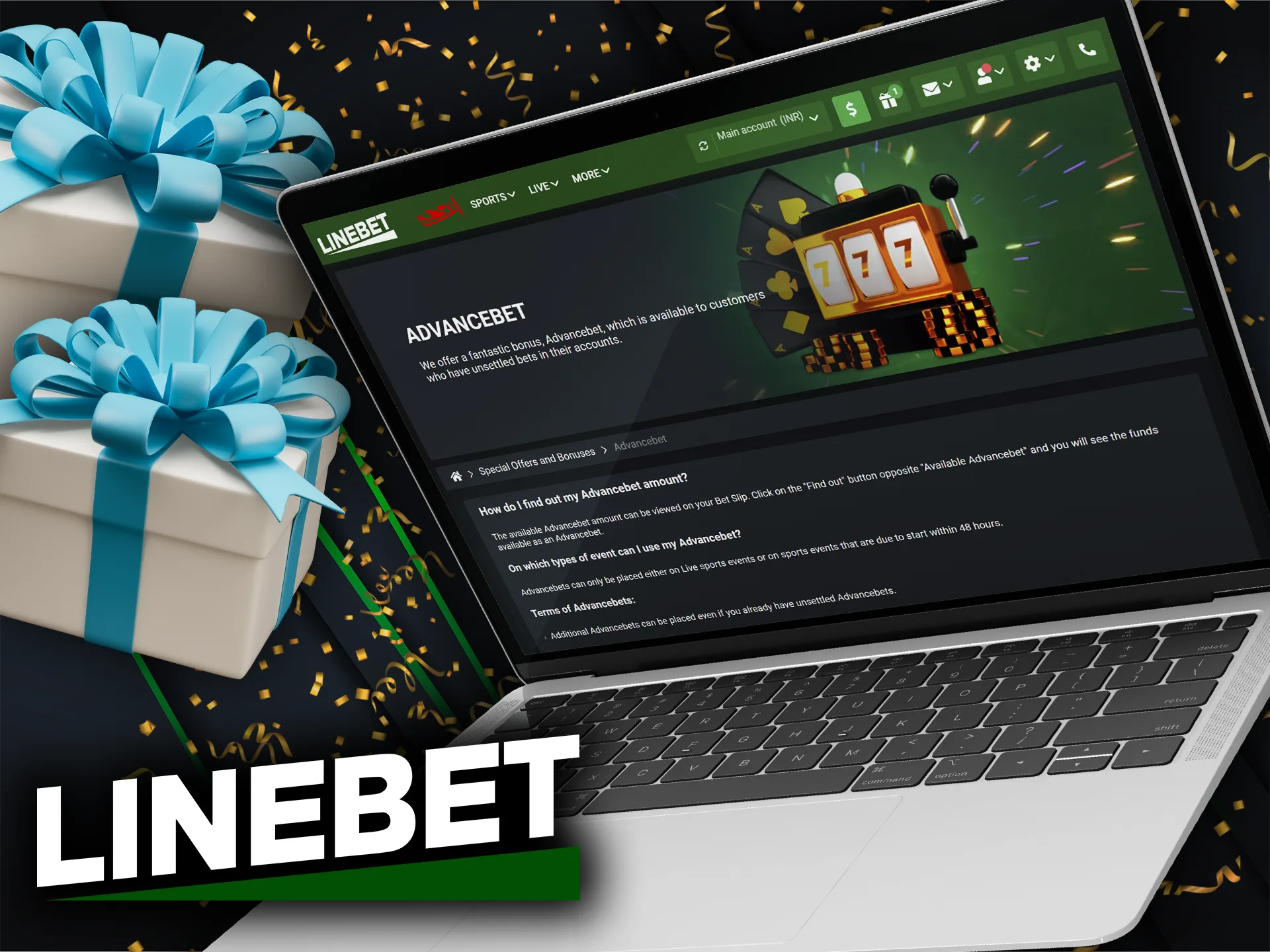 Get a Linebet advance and bet on sporting events.
